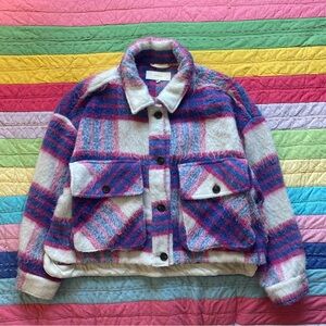 Blank NYC Colorful Cropped Shacket Jacket